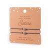hart armband sisters, vriendschapsarmband, ik heb je lief armbandjes, Side by side or miles apart. Sisters will always be connected by heart.