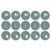 kadostickers let's decorate groen, sluitstickers kerst, inpakken kerstmis