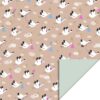 Inpakpapier baby bird beige / pastel mint, om je cadeau mooi in te pakken