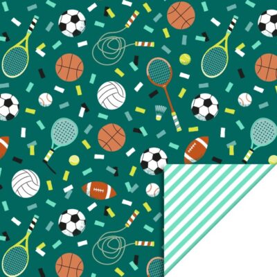 inpakpapier sports, sportief kadopapier, inpakken, printje van de week