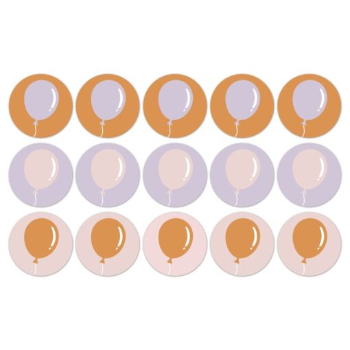 kadostickers balloons, kadosticker ballonnen, inpakken
