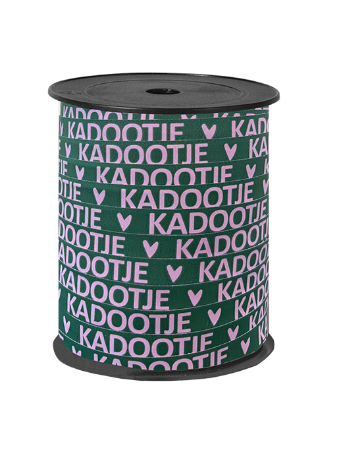 kadolint kadootje groen / paars, krullint, cadeaulint, inpakken