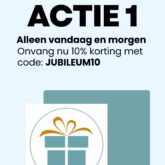 Actie 1, 10 jaar 10% korting