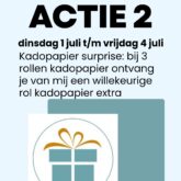 Actie 2, 10 jaar kadopapier surprise