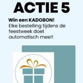 Actie 5, 10 jaar set kadobon
