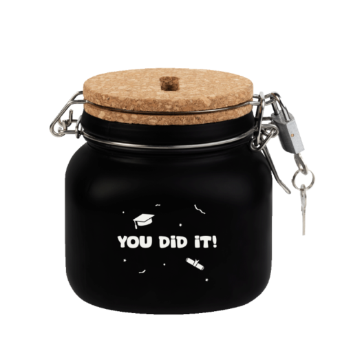 luxe spaarpot you did it!, kado geslaagd, prestatie kadoos