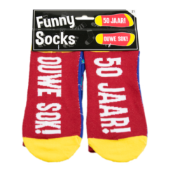 funny socks 50 jaar ouwe sok, sokken 50 jaar, kado abraham, kado sarah, 50 jaar oud