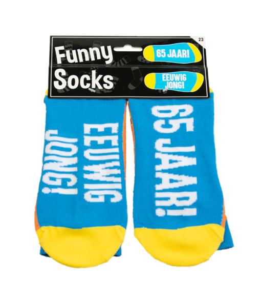 funny socks 60 jaar eeuwig jong, sokken 60 jaar, kado man, sokken met humor