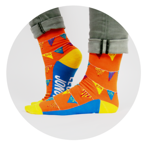 funny socks 65 jaar eeuwig jong, sokken 65 jaar, kado man, sokken met humor