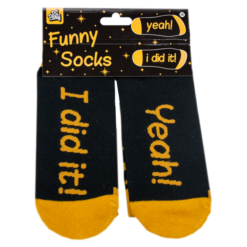 funny socks Yeah i dit it, sokken geslaagd