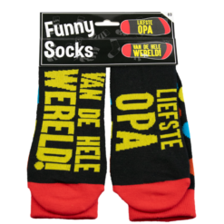 funny socks liefste opa van de hele wereld, sokken opa, kado Vaderdag