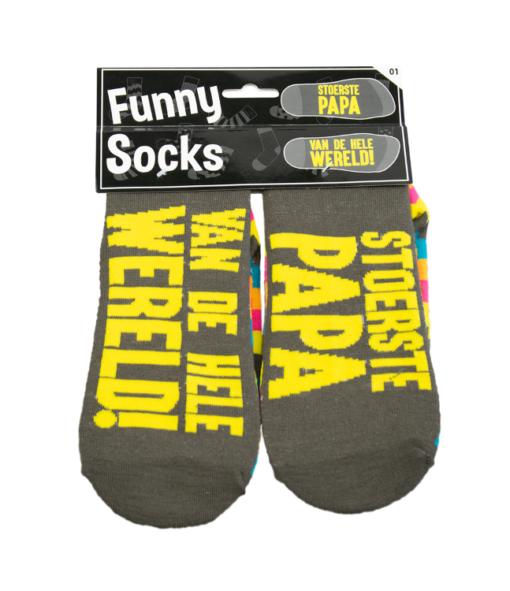 funny socks stoerste papa, sokken papa, kado Vaderdag