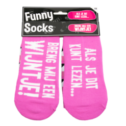 funny socks wijntje, sokken breng mij een wijntje, kado voor haar, kado wijnliefhebber