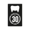 metalen bieropener 30 jaar, metal beer openers, kado verjaardag man