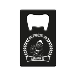 metalen bieropener Abraham, metal beer openers, kado man