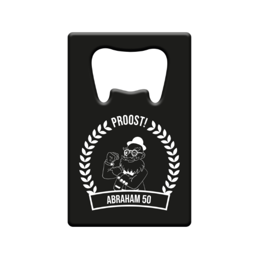 metalen bieropener Abraham, metal beer openers, kado man