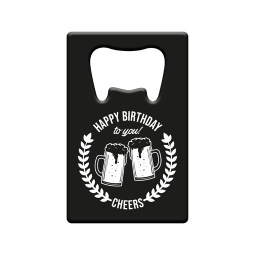 metalen bieropener happy birthday, bieropener verjaardag, metal beer openers, kado man