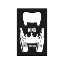 metalen bieropener king, king of the special beers, metal beeropener, kado voor hem, kado man