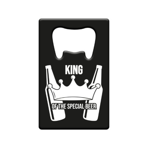 metalen bieropener king, king of the special beers, metal beeropener, kado voor hem, kado man