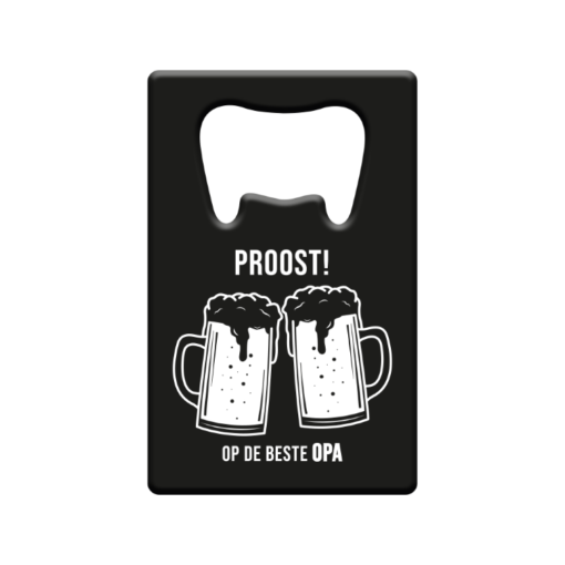 metalen bieropener opa, proost op de beste opa, kado Vaderdag, opa & oma dag