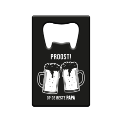 metalen bieropener papa, proost op de beste papa, kado Vaderdag