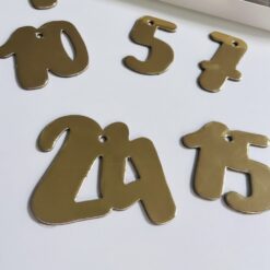 advent cijfers, adventskalender, gouden cijfers, inpakken kerstmis