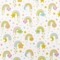 inpakpapier baby regenboog pastel, inpakken baby, regenboog inpakpapier, kadopapier baby