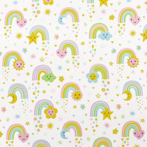 inpakpapier baby regenboog pastel, inpakken baby, regenboog inpakpapier, kadopapier baby