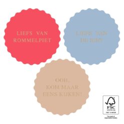 kadostickers sint liefs goud, 3 stuks