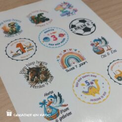 Traktatie stickers
