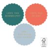 kadostickers sint liefs goud, 3 stuks groen serie, inpakken sinterklaas,