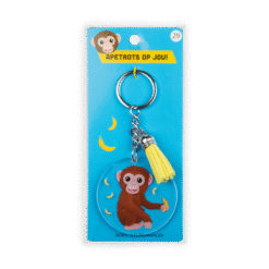 acryl sleutelhanger aap verpakking