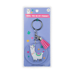 acryl sleutelhanger alpaca verpakking
