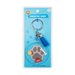 acryl sleutelhanger hond verpakking