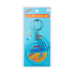 acryl sleutelhanger pensioen verpakking