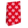 blokbodemzakje hartjes XL roze/rood