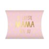 roze gondeldoosje de liefste mama ben jij in goud met hartjes