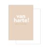 zand mini kaartje van harte! speciaal voor jou