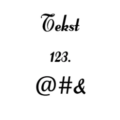 Voorbeeld lettertype Forelle