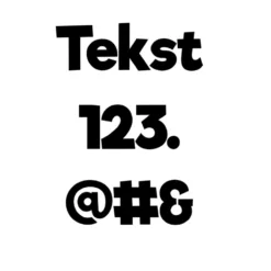 Voorbeeld lettertype Riffic