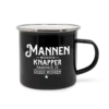 Emaille mok mannen worden knapper lekker stoer, een leuk cadeau