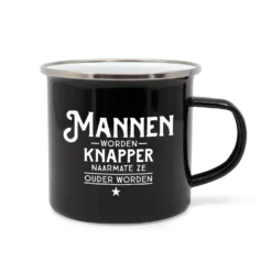 emaille mok mannen worden knapper naarmate ze ouder worden, lekker stoer