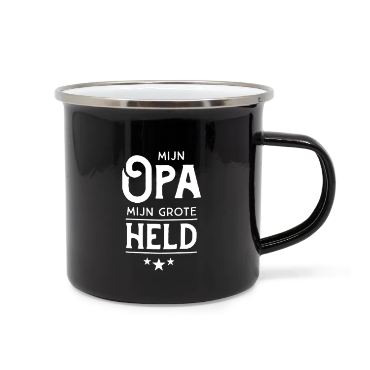 emaille mok liefste opa, lekker stoer