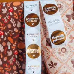 kadostickers hartelijk gefeliciteerd, koper, inpakpapier autumn forest, inpakpapier luxury pumpkins, inpakinspirati