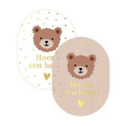 kadostickers little bear 2 stuks, inpakken baby