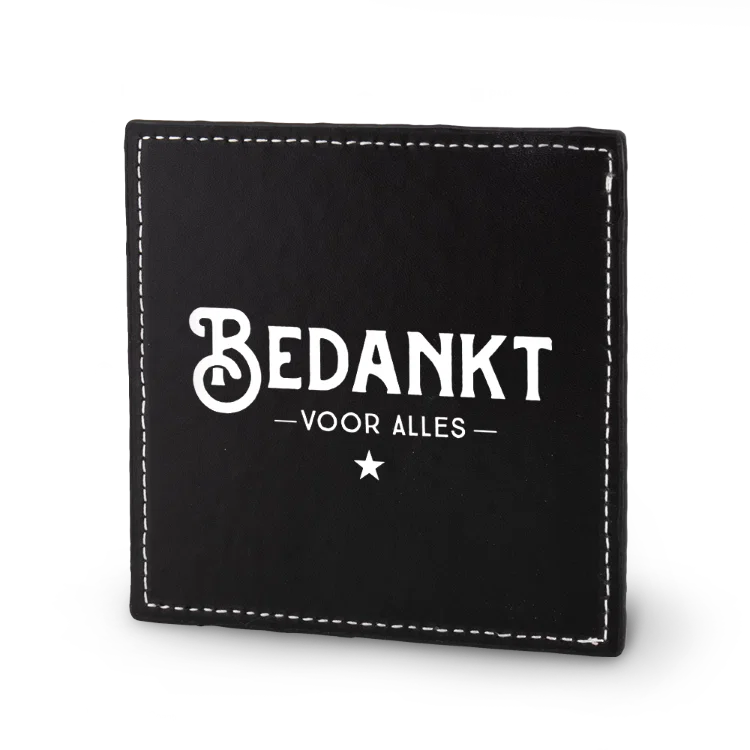 onderzetter bedankt voor alles, lekker stoer