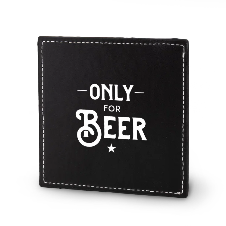 zwarte onderzetter only for beer, lekker stoer