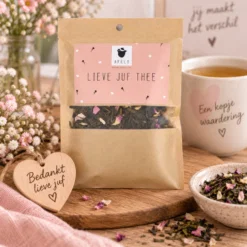zakje lieve juf thee, 25 gram, sfeerbeeld