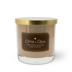 grote geurkaars opa & oma, Big candle oma & opa, house of light beige