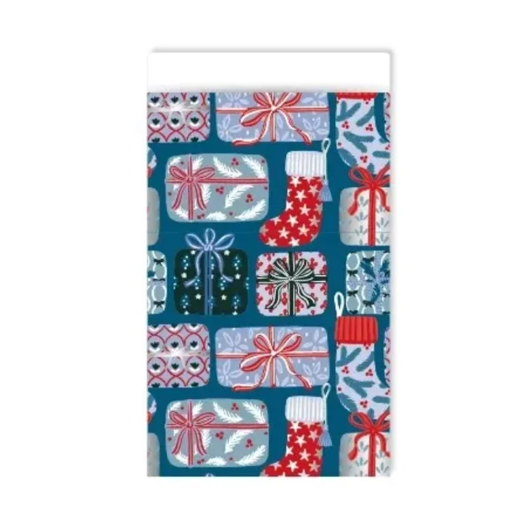 Kadozakje xmas gifts blauw, 12 x 19 cm
